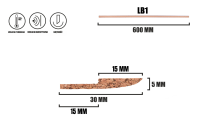 Dekorativna lajsna LB1 dužine 60 cm - 2