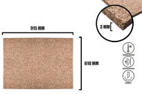 Plutena ploča  3mm (915x610mm) - sitnozrnate - 3