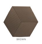 3D Zidne ploče Stripe Smeđa - 2