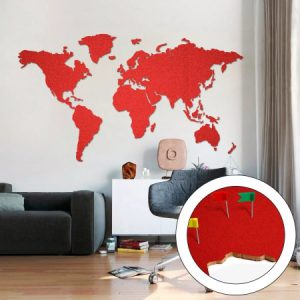 Mapa svijeta velika crvena