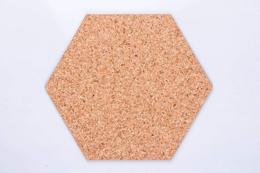 Kork Platten Hexagon Natural
